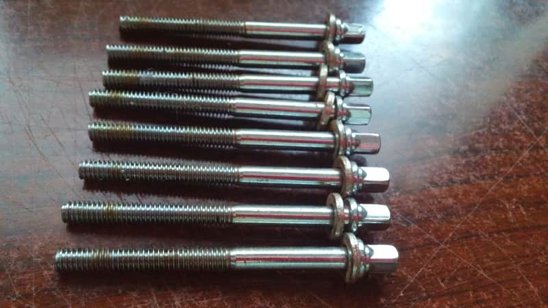 Tama VINTAGE 70s 80s Floor Tom SET OF 8 SNARE Tension Rods 80s 2 5/8" / 3" image 1