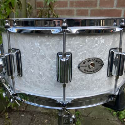 Rogers #37 Dyna-Sonic 6.5x14" Wood Snare Drum with Beavertail Lugs Reissue 2018 - 2020 - White Marine Pearl image 7
