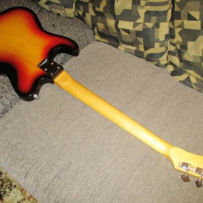 Vintage Nashville branded Hohner bass 1970s  with Tele GUITAR shaped body image 5