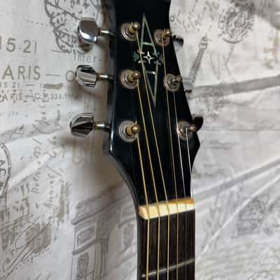 1980’s Alvarez 5081N Thin Body Dreadnaught Acoustic Electric in Blue Burst Flame image 2