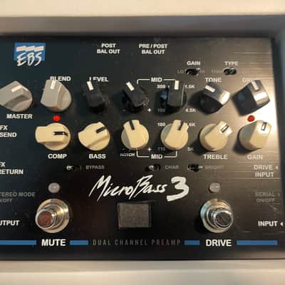 EBS MicroBass 3 Bass Preamp 2019 - 2021 - Black image 1