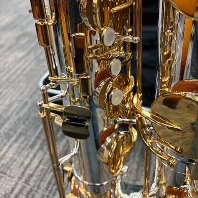 Jupiter Bari sax JBS 1100 2020-2025 - Silver body with gold keys image 1