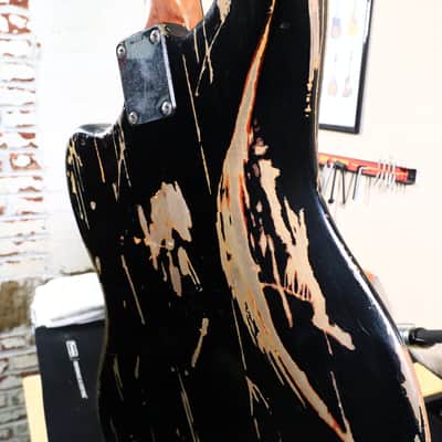 1963 Vintage Fender Jaguar Black Relic Electric Guitar image 22