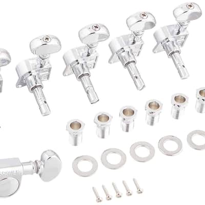 Grover 406C6 Rotomatic Mini 6 in Line Self Locking Machine Heads, Chrome image 1