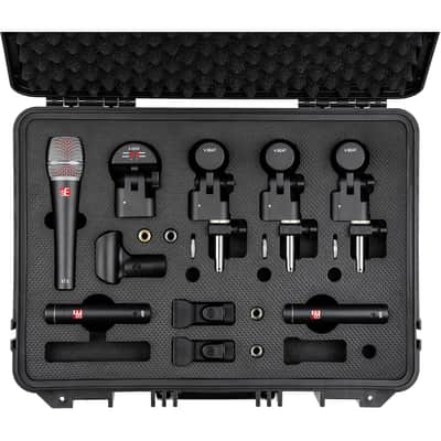 sE Electronics V Pack feat V Kick, 3 V Beat w/clamps, V7 X Pair of sE8 with Case image 1