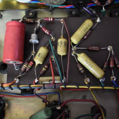 Selmer Treble N bass 50 watt 1965 / 66 amp with old xf2 EL34 tubes & Mullard ECC83 image 20
