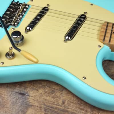 MyDream Partcaster Custom Built - Stratelectro Sonic Blue Lipstick image 5