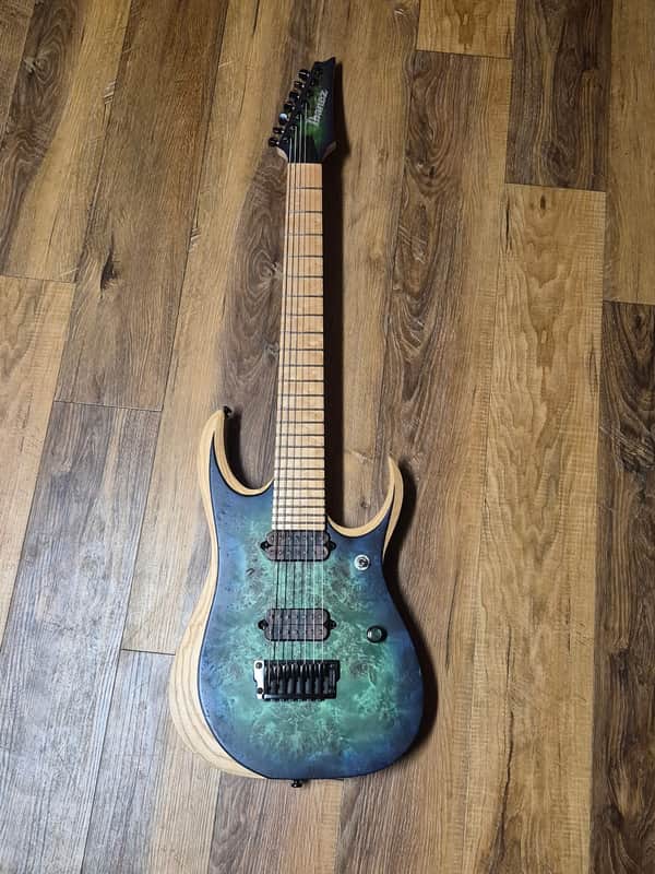 Ibanez RGDIX7MPB upgraded - Surreal blue burst | Reverb