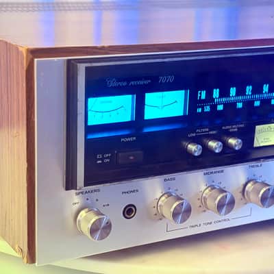 🎶✨ Sansui 7070 Vintage Stereo Receiver w/ Original Wood Case — Serviced, LED Dial, FM Aligned, Bench Tested image 6