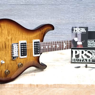 PRS CE 24 Bolt-On Pattern Thin Black Amber Nitro Finish Electric Guitar w/Bag image 9