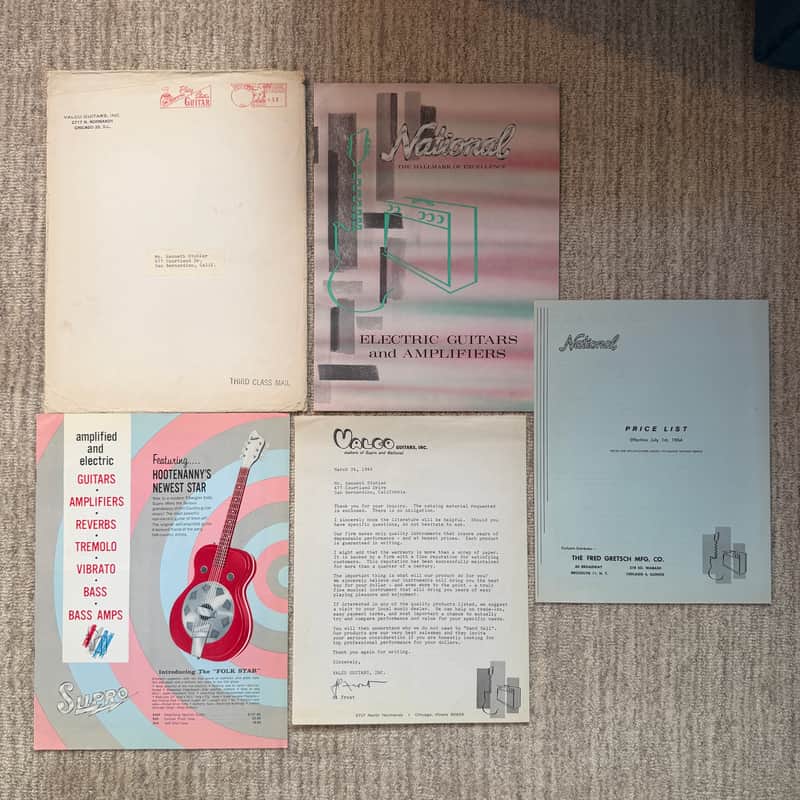 1964 1965 1966 Valco Supro National Catalog Price List Envelope Case Candy image 1