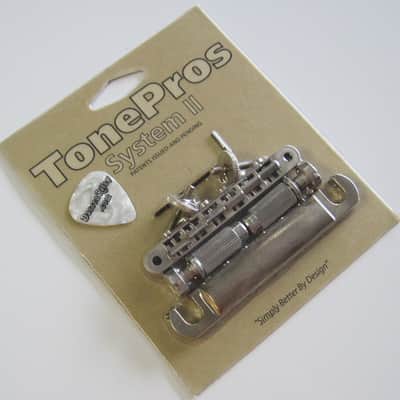 TonePros LPV02-AN Aged Nickel Vintage Tuneomatic with Aluminum Tailpiece Set image 2