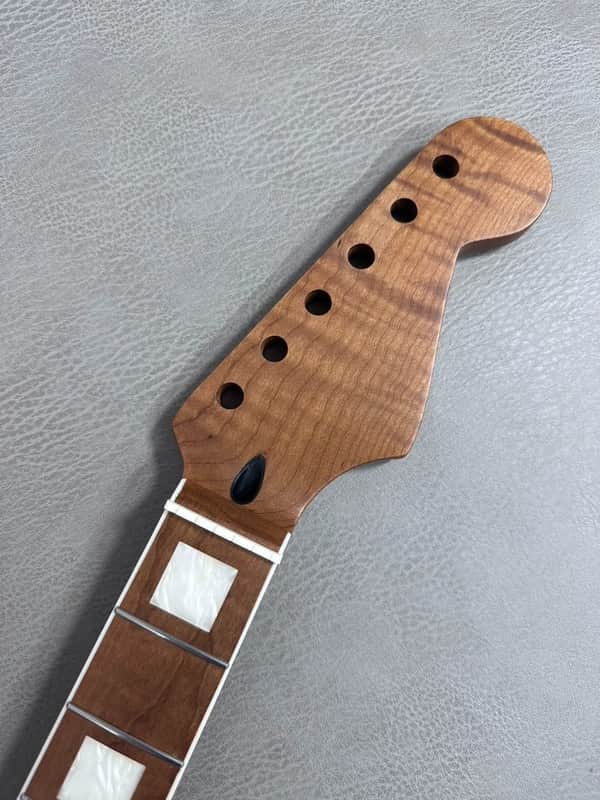 22-Fret Stratocaster Flamed Roasted Maple Guitar Neck image 1