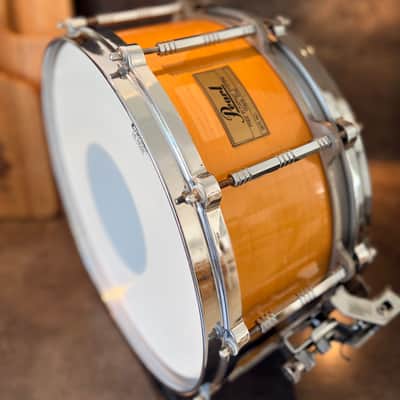 Pearl G-914D Freefloater snare 14x6.5” 1983-1987 - Natural maple lacquer image 2