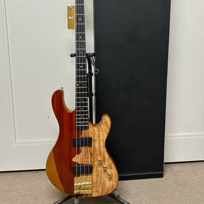 Cort Jeff Berlin Series Rithimic NAT Spalted Maple/Padouk Top 4-String Electric Bass - Natural w/Free Hard Case image 1