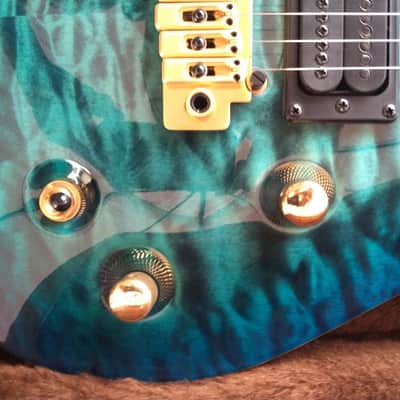Carvin CT6 Aquaburst Quilt, Black Korina Electric Guitar image 7