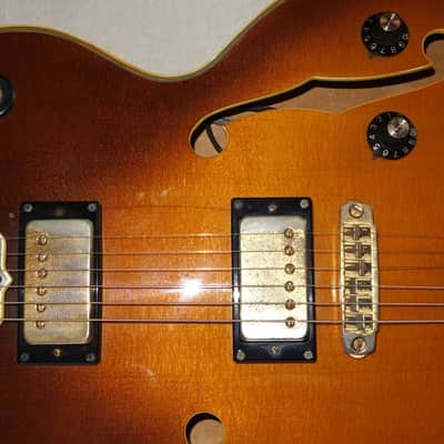 1979 Bradley Epiphone Emperor Thinline, Vintage Sunburst, High-End Matsumoku Semi Hollow image 15