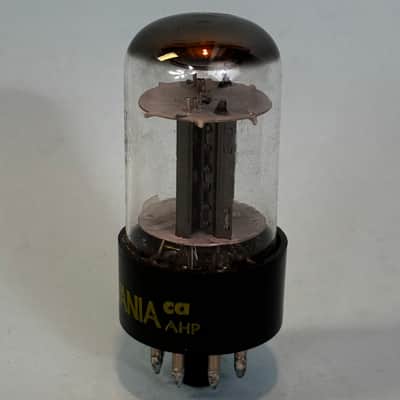 1960s Sylvania 6SN7GTB Vintage Black Plate Halo Getter Tube! Valve! T545 image 2