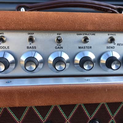 Two Rock Classic Reverb Signature Head and 2x12 Vertical cabinet 2020s - Brown Suede image 5