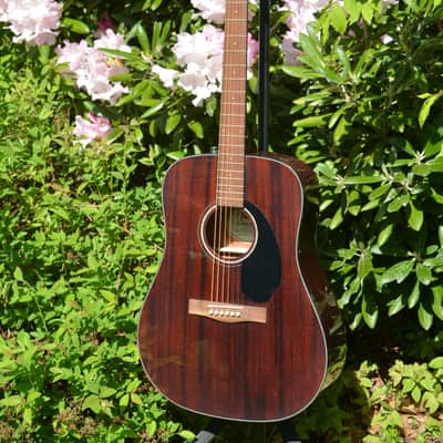 2021 Fender CD-60S Dreadnought, In all Mahogany w/Gloss Brown Natural Finish w/New strings, Pro Setup & a New Black Gator Hardshell Case image 2