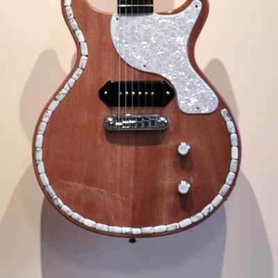 Custom Designed & Crafted Double Cutaway 1959 Les Paul Jr. Style-Matte White Howlite Stones Serial #069 2025 image 3