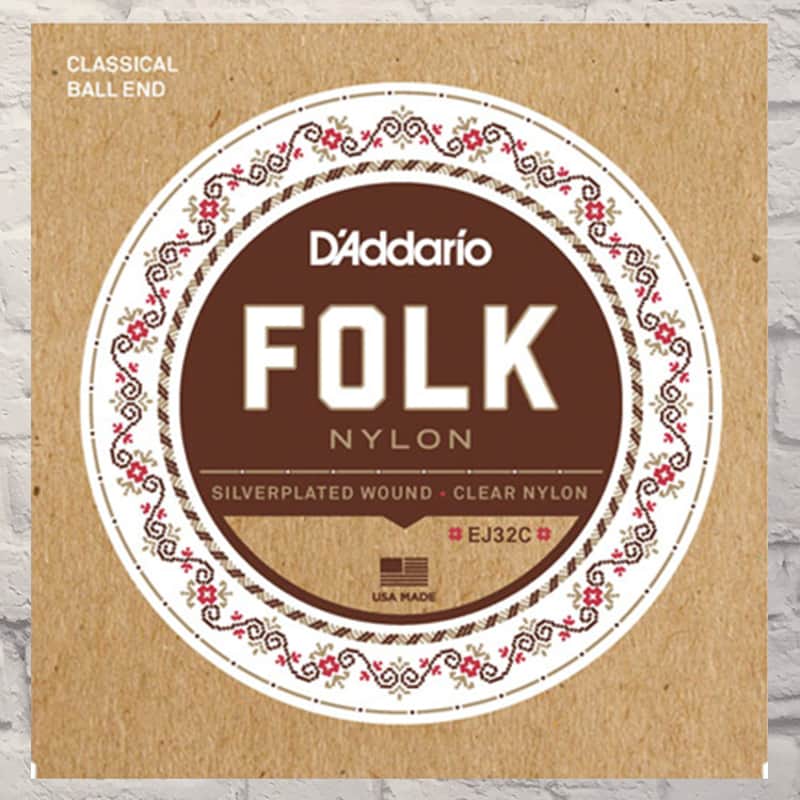 D'Addario EJ32C Folk Nylon Ball End Classical Guitar Strings 13-56 image 1