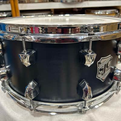 SJC 7"X14" Tour Model 10 ply maple (1274-12154) 11/24/20 - Black Matte Lacquer image 5