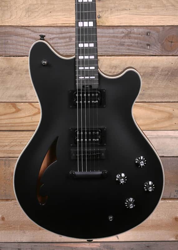 EVH SA-126 Special Semi-Hollow Electric Guitar Stealth Black w/  Case image 1