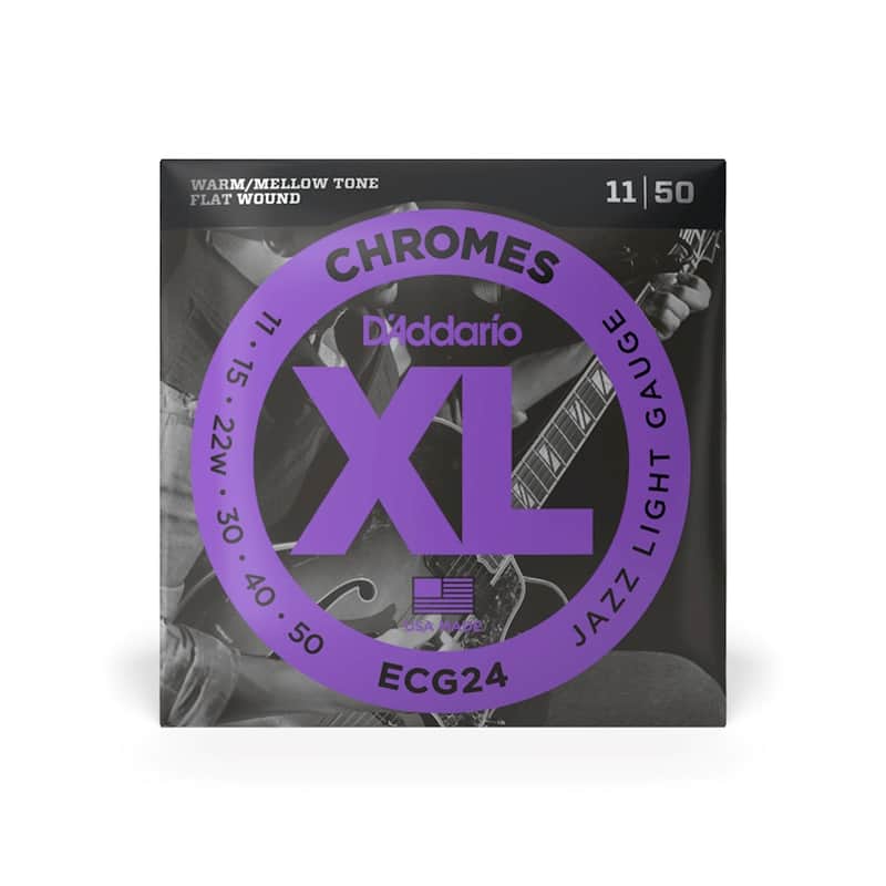 D'Addario ECG24 Jazz Light Gauge Chromes Strings 11-50 image 1