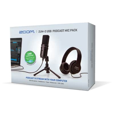 Zoom ZUM-2 USB Supercardioid Condenser Microphone with Headphones 2021 - Present - Black image 2