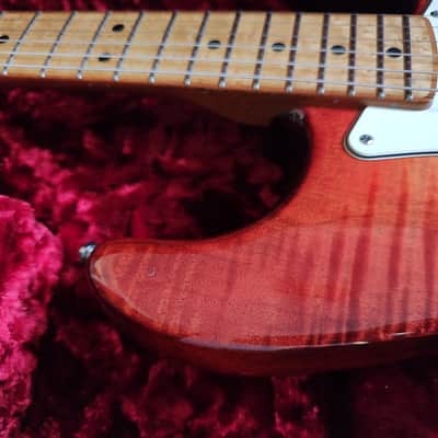 Fender American Select Stratocaster HSS Exotic Flame 2014 - Bing Cherry Burst image 11