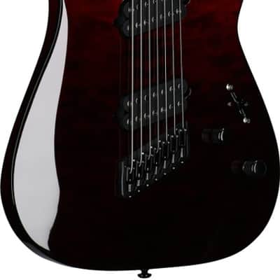 Schecter Reaper-7 Elite Multiscale 7-string Electric Guitar - Blood Burst (2182) image 2