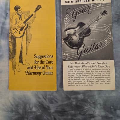 Vintage RARE 1950 -1965 Harmony Guitar Care Brochures Case Candy image 1