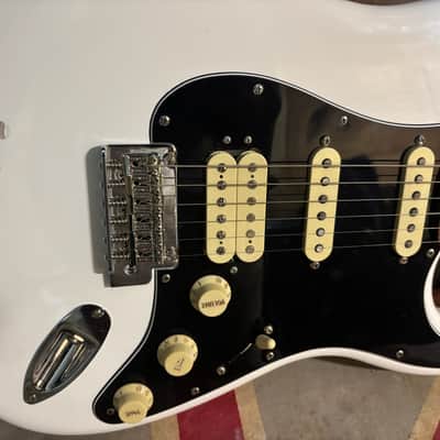 Fender Player II Stratocaster HSS 70th Anniversary Upgraded Polar White Electric Guitar image 3