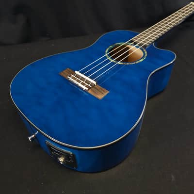 New Lanikai Acoustic Electric Baritone Ukulele QM-BLCEB w/Case image 1