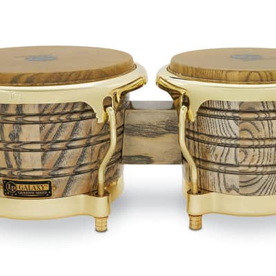 Latin Percussion LP793X Galaxy Giovanni Signature 7 1/4-8 5/8 Bongos Natural Ash, Gold Hardware image 6
