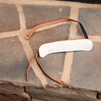 Old Fender Leather Strap with Flower Buckle image 5