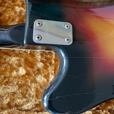 Vox Panther short scale vintage bass guitar Eko Italian mid-late 60s - Sunburst image 6