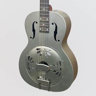 Gretsch G9201 Honey Dipper Round-Neck Resonator Guitar - Weathered "Pump House Roof" image 3