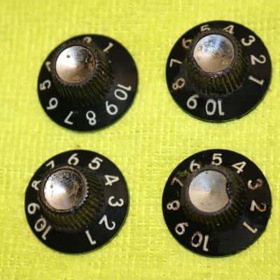 Vintage Original 1965 Fender Blackface Amp Control Knobs - Lot of 4 - image 1