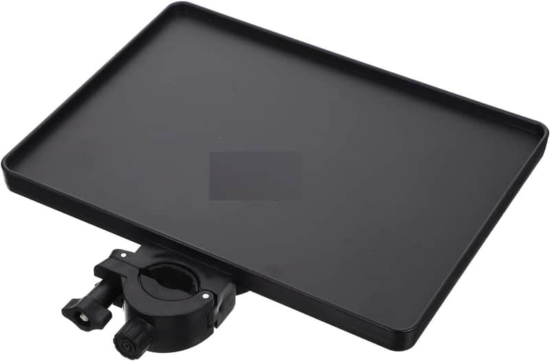 1pc Mic Rack Stand Tray Adjustable Clamp-On Rack Tray Holder Universal Mic Microphone Stand Tray for Live Streaming Karaoke Concert image 1