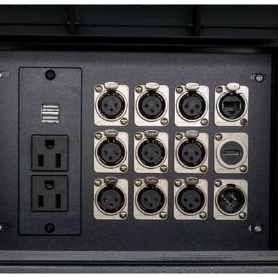 MCSPROAUDIO Recessed Stage Floor Box with Passthrough Connectors - 9 XLR Female, 1 XLR Male, 1 Ethernet, 1 HDMI, 2 USB, Duplex AC image 6