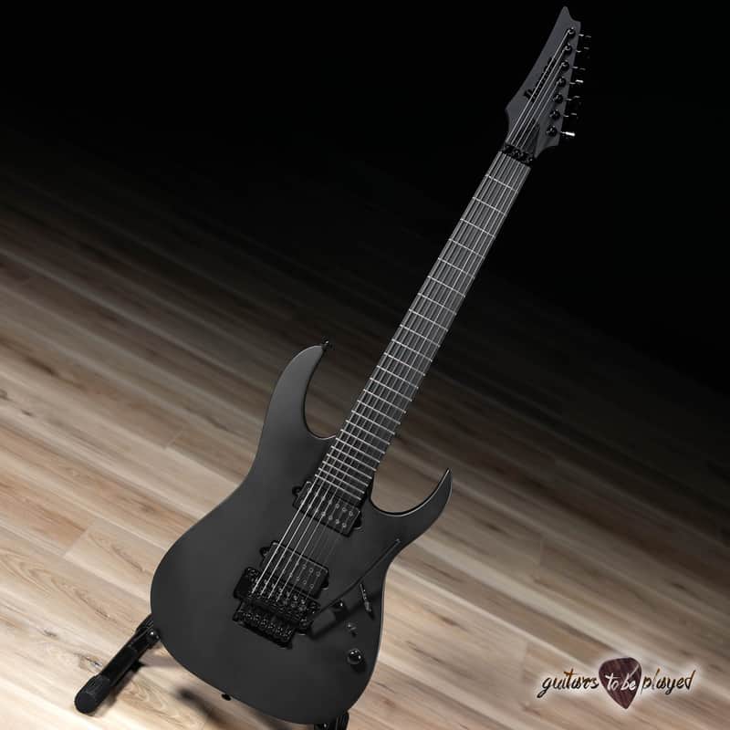 Ibanez RGRB720 RG Iron Label 7-String Tremolo Guitar – Black Flat image 1