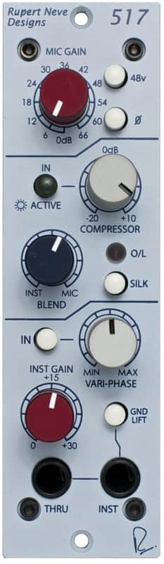 Rupert Neve Designs 517 Mic Preamp/DI/Compressor 500-Series image 1