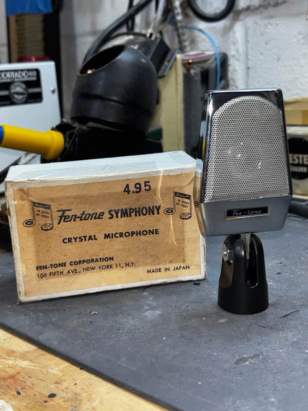 Serviced Fen-Tone vintage Microphone 1950’s with new XLR pigtail! image 1