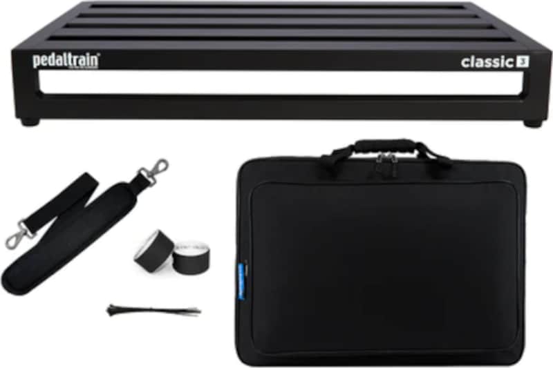 Pedaltrain Classic 3 Pedalboard, 24" x 16" w/ Softcase, Black image 1