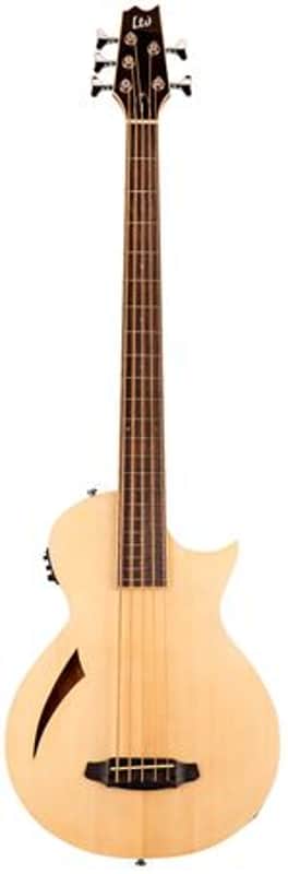 ESP LTD TL-5 Thinline 5-String Acoustic Electric Bass Guitar Natural image 1