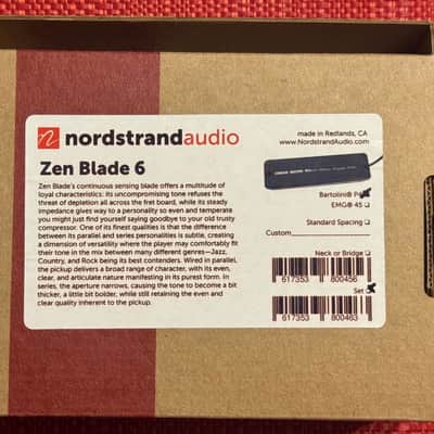 Nordstrand Audio Zen Blade 6 Set Bartolini P4 Shape 2023 - Black Bild 2