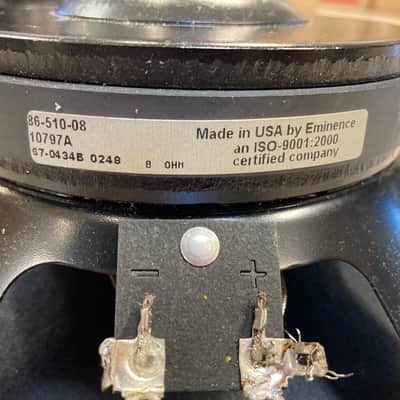 Eminence Delta 10A 10" 8 ohm 350 watt Bass Guitar Speaker image 3