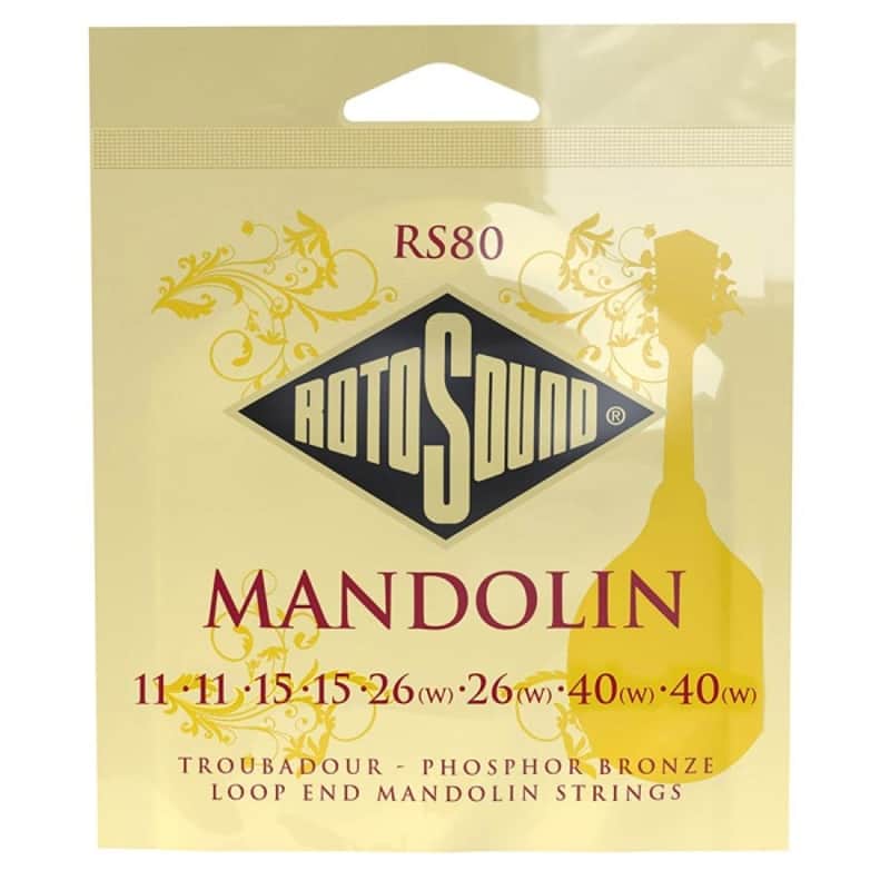 Rotosound RS80 Troubador Mandolin Strings Phosphor Bronze Loop End, 11-40 image 1